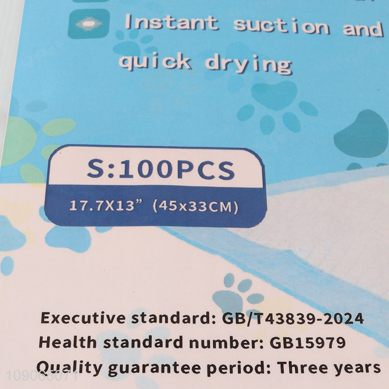 Most popular 100pcs magic surface disposable pet care pad pet pee pad