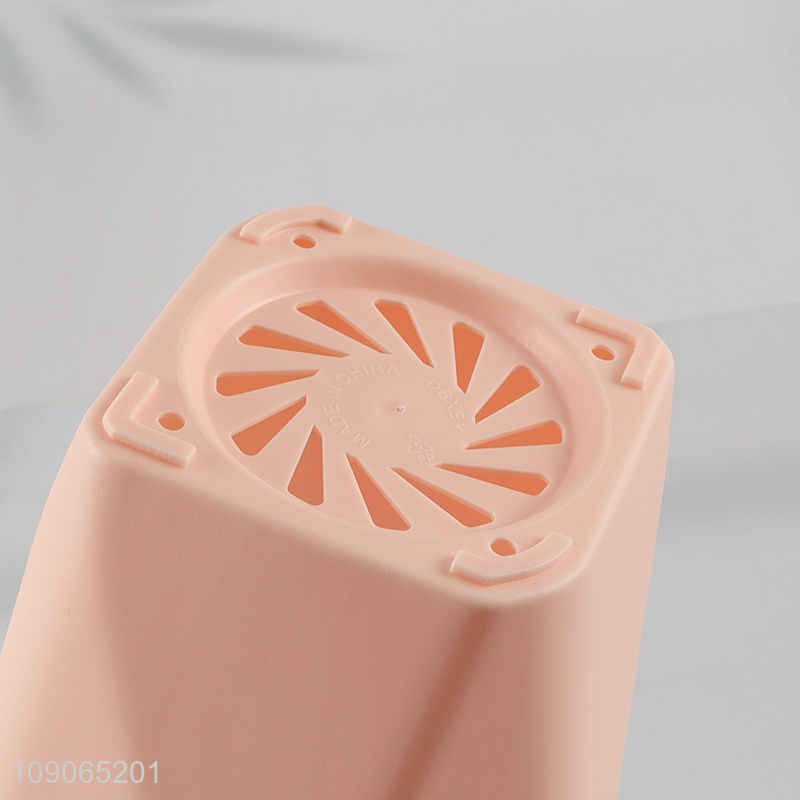 Hot products multicolor indoor outdoor decoration plastic flower pot with holder