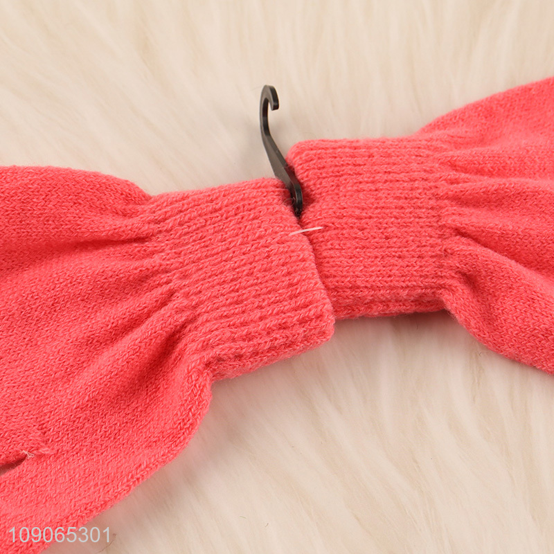 Online Wholesale Kids Winter Gloves Comfy Elastic Warm Knitted Gloves