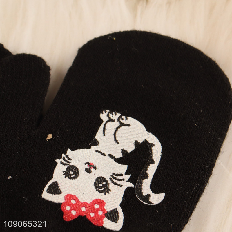 Hot Sale Kids Winter Gloves Stretchy Knit Gloves for Running Cycling