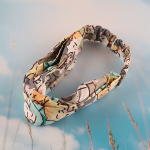 New Product Cartoon Printed Elastic Headband Sports Workout Gym Head Wraps