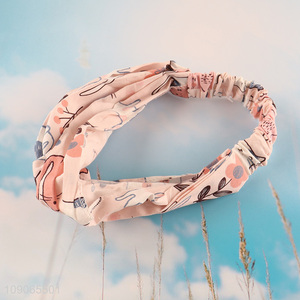 High Quality Cute Cartoon Printed Headbands Soft Turban Head Wraps