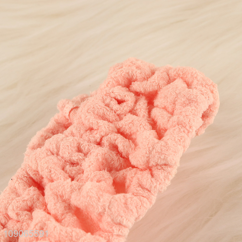 New Product Makeup Headband Fluffy Elastic Pearl Spa Headband for Women