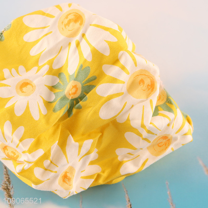 Hot Sale Floral Print Headband Elastic Adjustable Sweat Band for Women