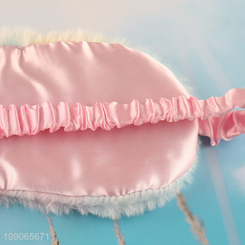 New Product Soft Plush Sleeping Eye Mask Blindfold with Elastic Strap
