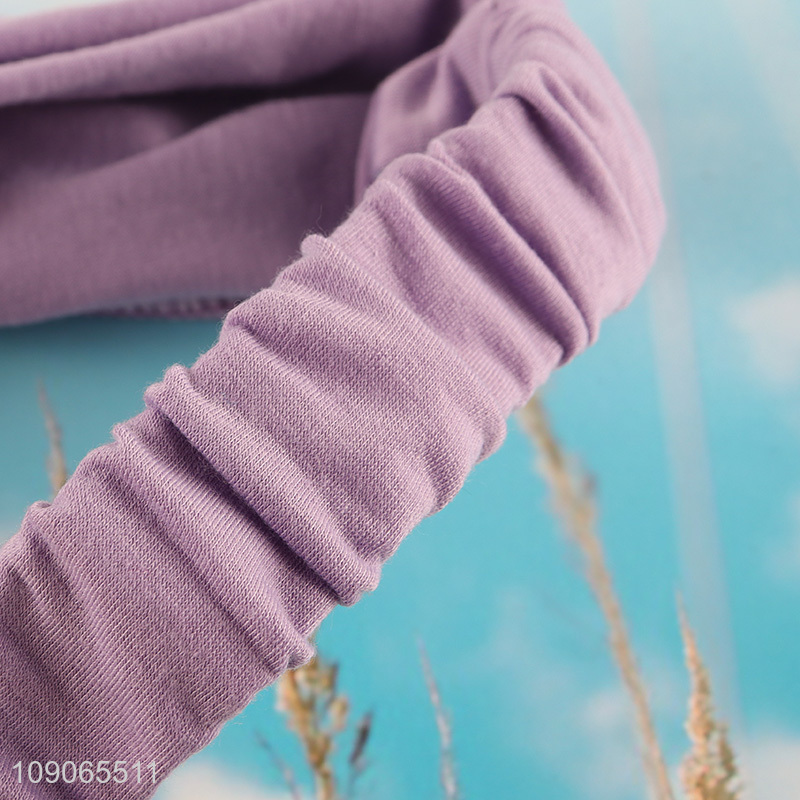 High Quality Solid Color Elastic Headband Adjustable Sweat Band Hair Accessories