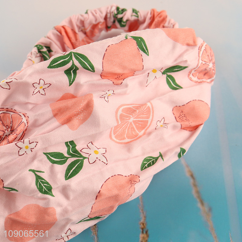 Hot Sale Fruit Printed Headband Elastic Sweat Band for Women & Girls
