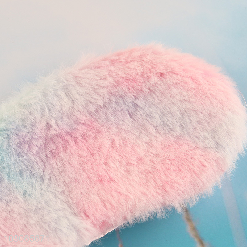 New Product Soft Plush Sleeping Eye Mask Blindfold with Elastic Strap