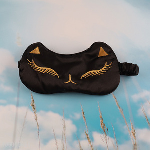 Hot Sale Super Soft Imitated Silk Sleeping Eye Mask Travel Blindfold