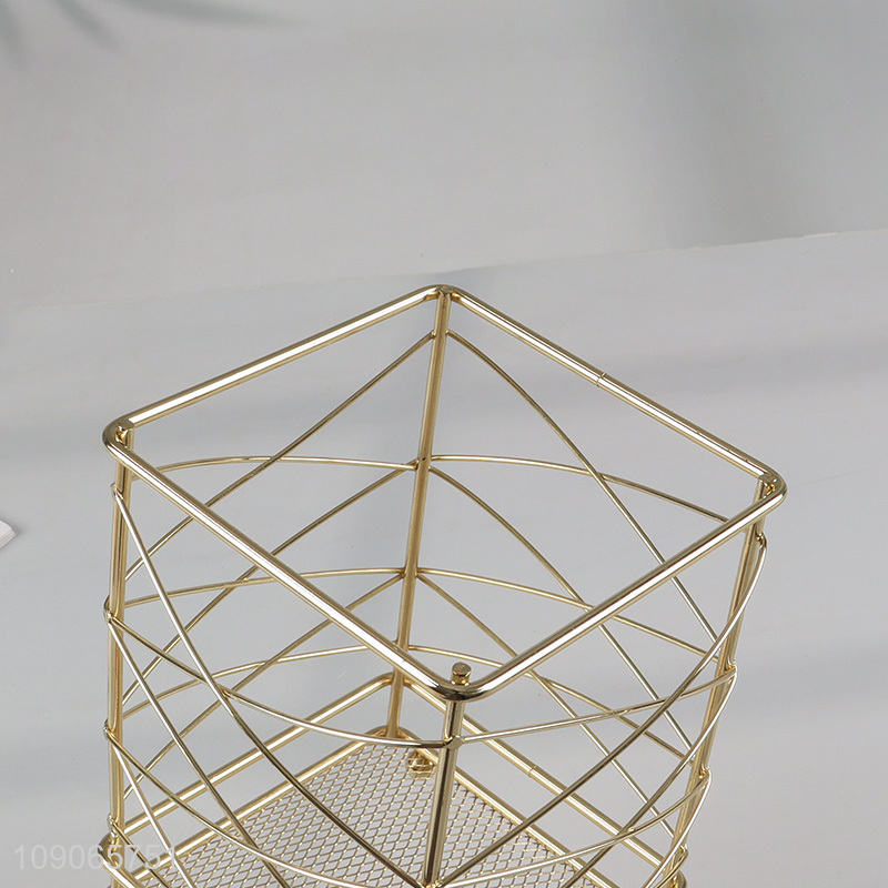 Best selling square metal home kitchen utensils organizer chopsticks holder