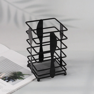 Yiwu market metal square home kitchen utensils container chopsticks holder for sale