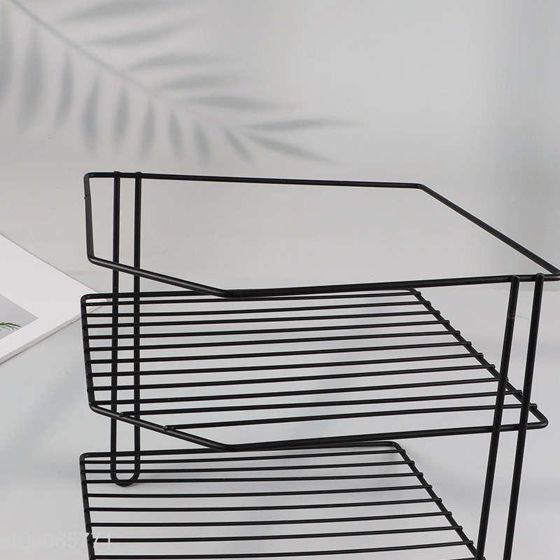 New arrival double-layer home kitchen counter corner shelf organizer