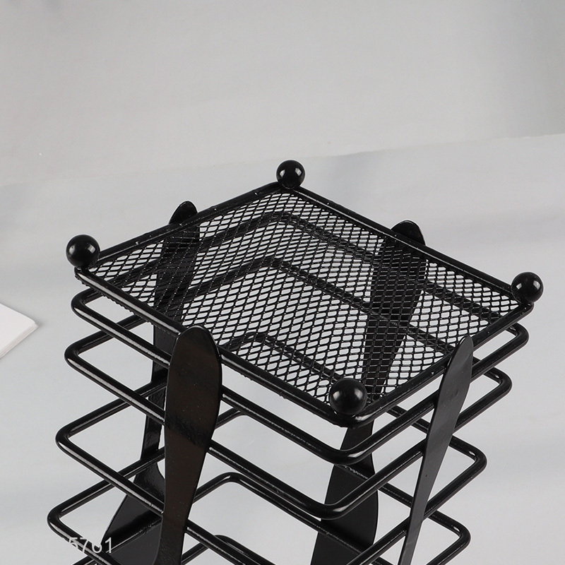 Yiwu market metal square home kitchen utensils container chopsticks holder for sale