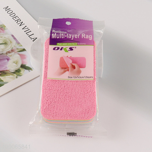 Good Quality Multiple Layers Reusable Rags Quick-Dry Microfiber Cleaning Cloths