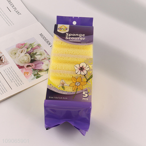 Good Quality 5PCS Heavy Duty Scrub Sponges Non-Scratch Cleaning Sponges