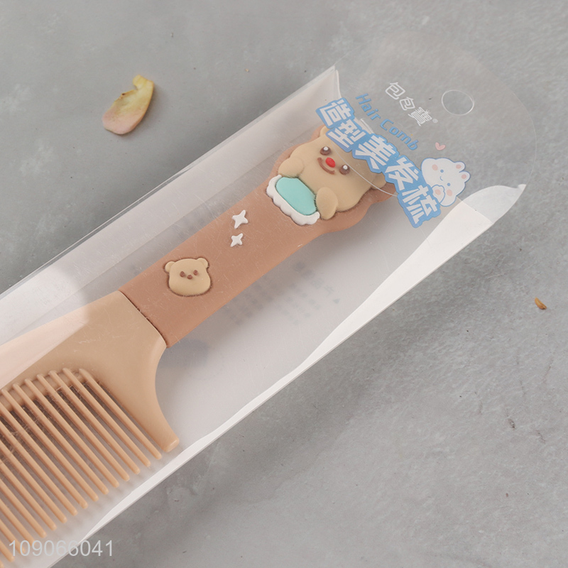 Wholesale Plastic Detangling Comb with Soft Cartoon Handle