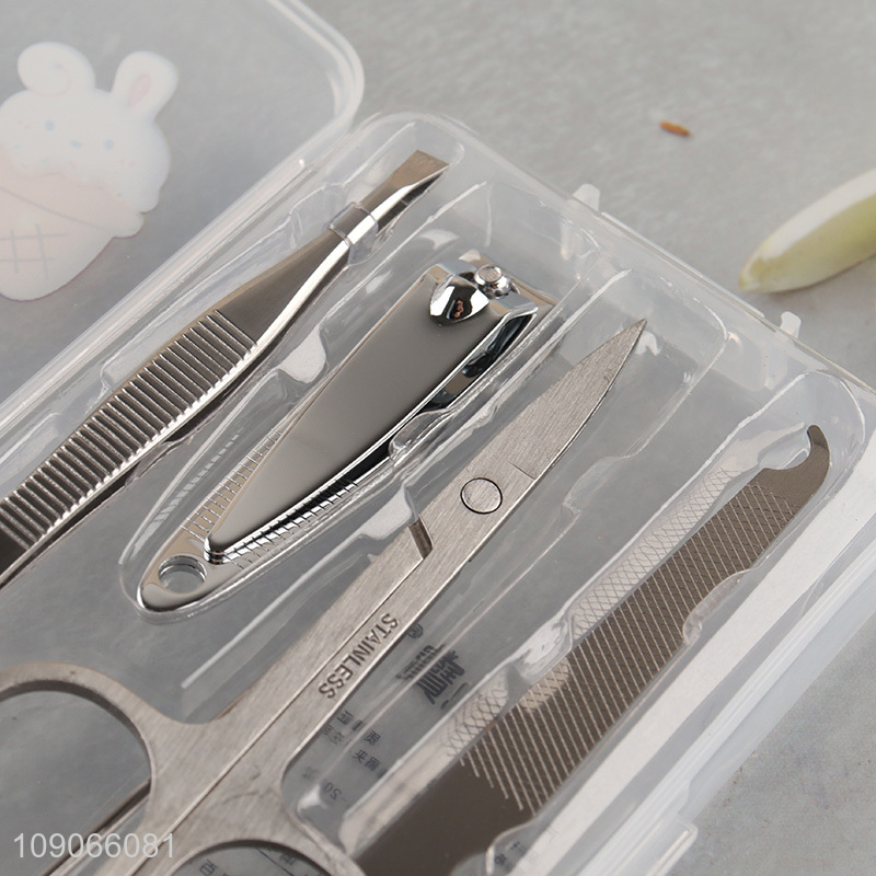 Good Quality 5PCS Manicure & Pedicure Set Professional Nail Clipper Kit