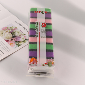 China Imports 9PCS Kitchen Dish Sponges Scrub Sponges for Pots Pans Dishes