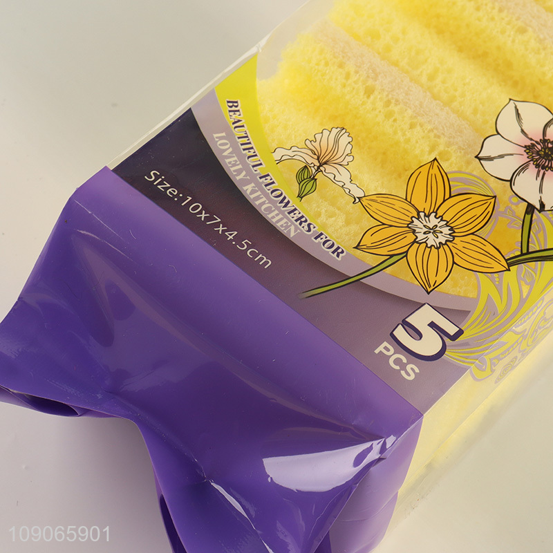 Good Quality 5PCS Heavy Duty Scrub Sponges Non-Scratch Cleaning Sponges