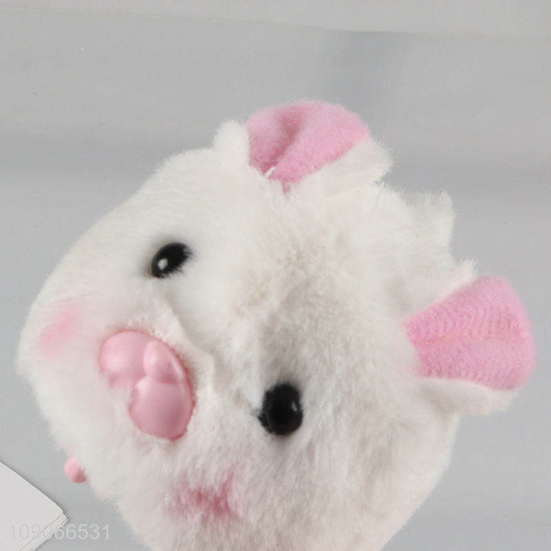 Top selling rabbit shape electric plush toys animal doll for kids