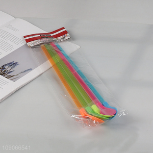 Hot products 5pcs pvc 2in1 drinking straw with spoon