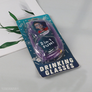 Top products glasses shape pvc disposable drinking straw for sale