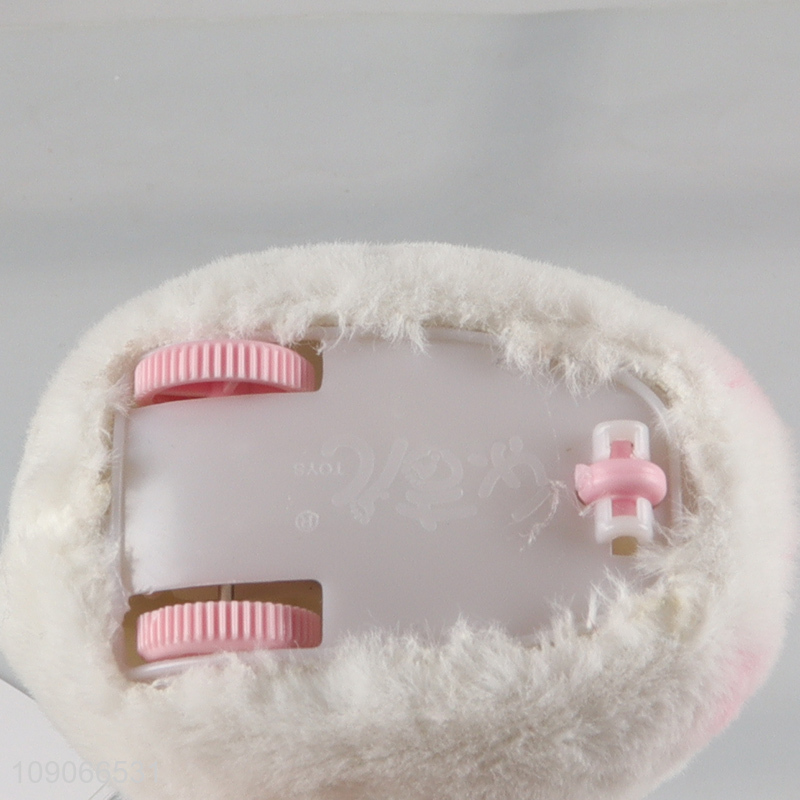 Top selling rabbit shape electric plush toys animal doll for kids