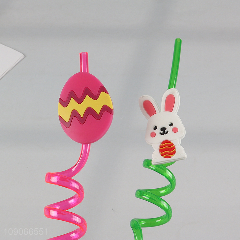Hot items cartoon 4pcs Easter decoration drinking straw