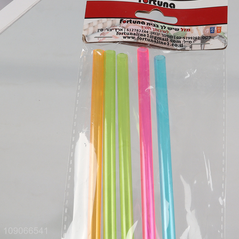 Hot products 5pcs pvc 2in1 drinking straw with spoon