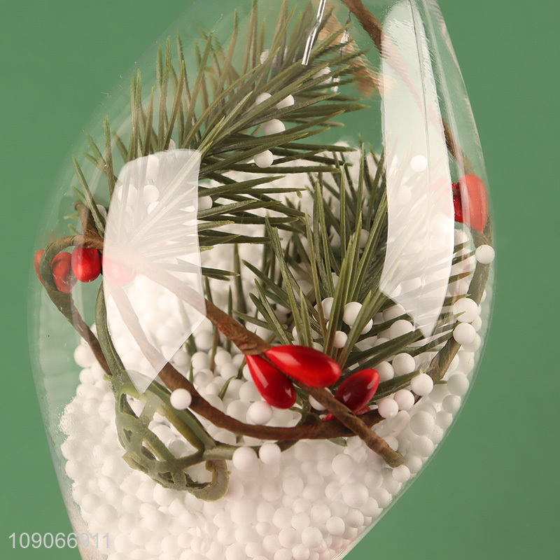 Wholesale Clear Christmas Tree Hanging ornaments Christmas Bulb ornaments