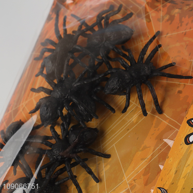 Online Wholesale Black Plastic Spiders Fake Spiders Halloween Prank Props