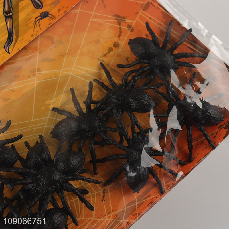 Online Wholesale Black Plastic Spiders Fake Spiders Halloween Prank Props
