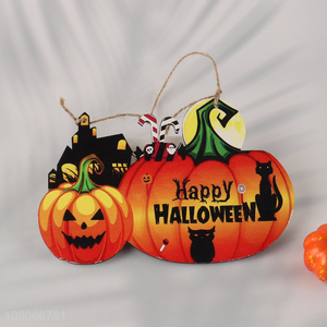 Hot Sale Halloween Wooden Hanging ornaments Happy Halloween Wooden Signs