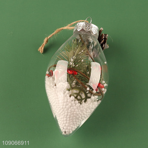 Wholesale Clear Christmas Tree Hanging Ornaments Christmas Bulb Ornaments
