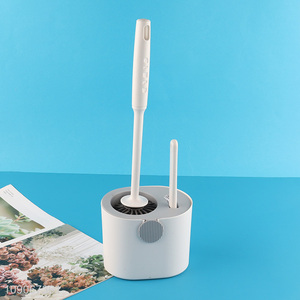 Wholesale Soft Bristle Toilet Bowl Brush and Holder <em>Set</em> for <em>Bathroom</em> Cleaning