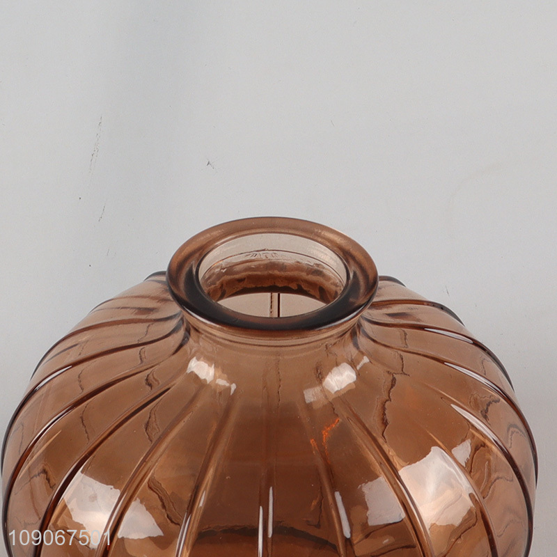 Top products pumpkin shape glass bud vase flower vase for home decor