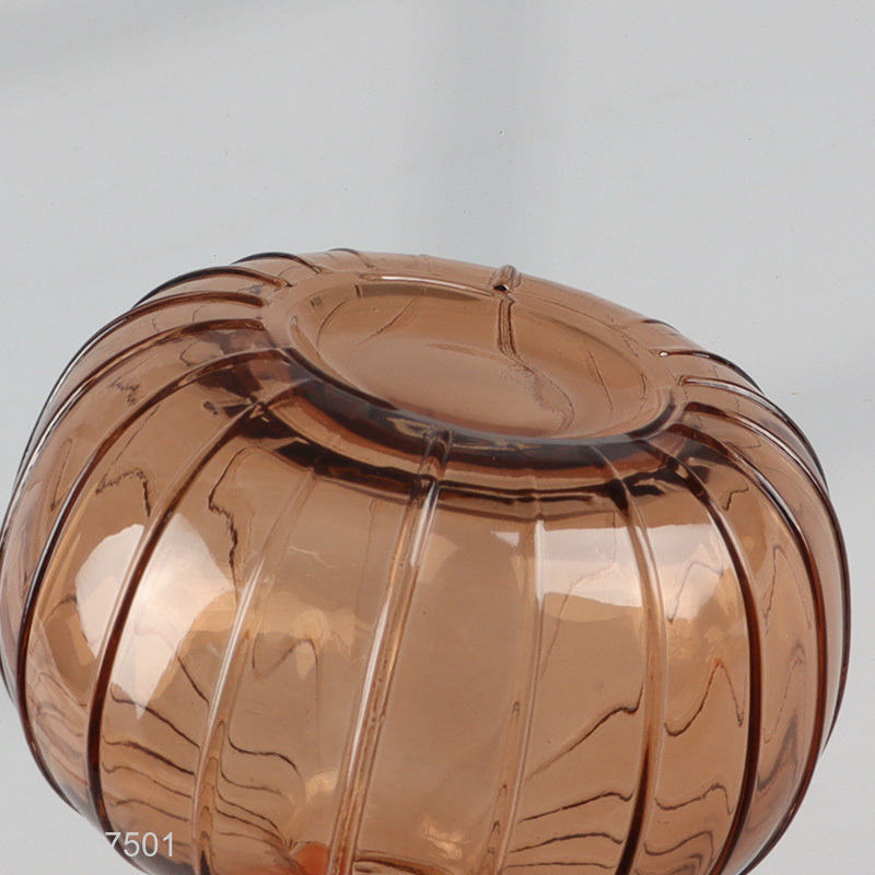 Top products pumpkin shape glass bud vase flower vase for home decor