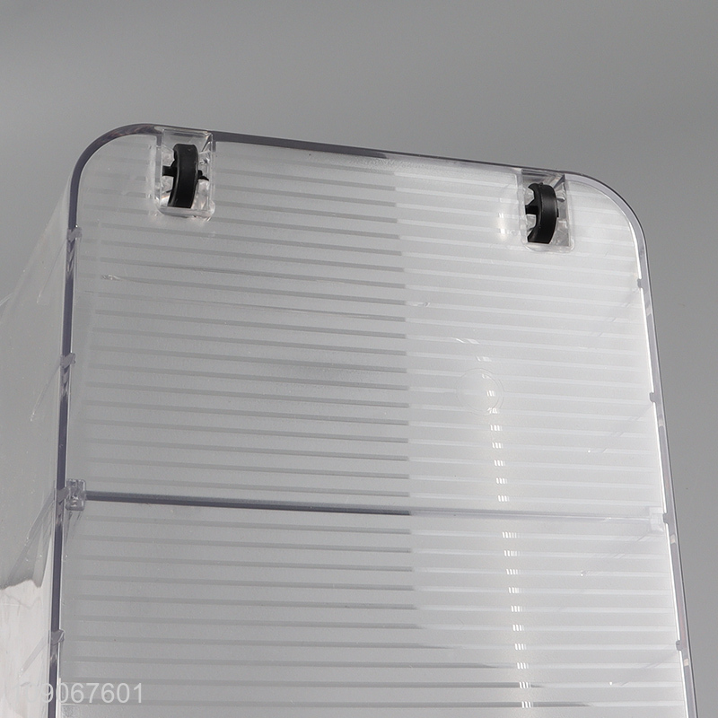 Hot items plastic clear desktop organizer storage box for home office