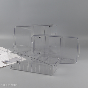 Hot items plastic clear desktop organizer storage box for home office