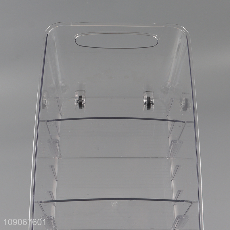 Hot items plastic clear desktop organizer storage box for home office