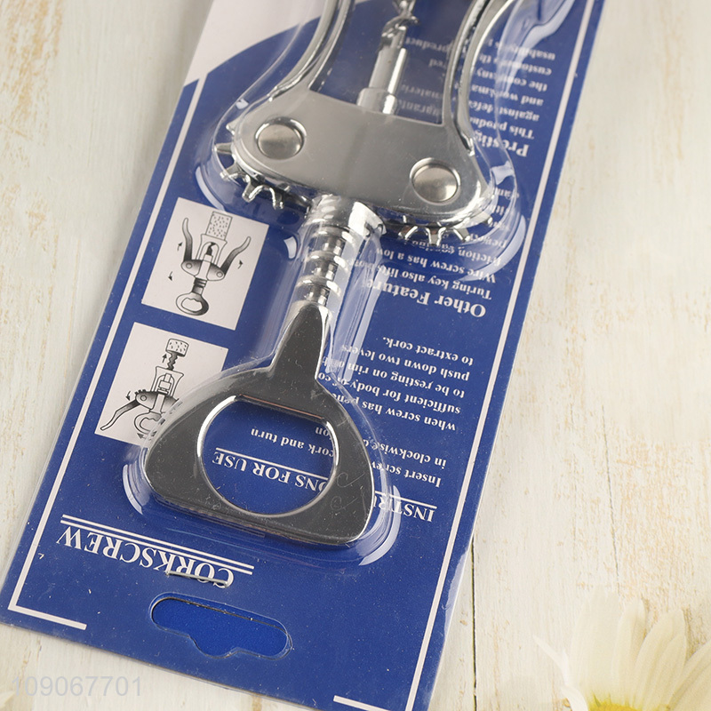 Online Wholesale Zinc Alloy Wine Bottle Opener Wing Corkscrew for Waiters