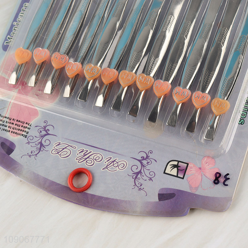 New Product 12PCS Stainless Steel Eyebrow Tweezers for Facial & Hair Removal