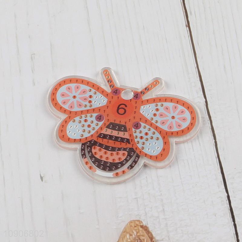 Good selling kids diy toys diamond keychain making toys wholesale