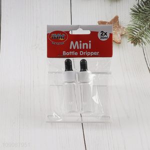 Hot products 2pcs clear 20ml portable essential oil glass empty bottle set