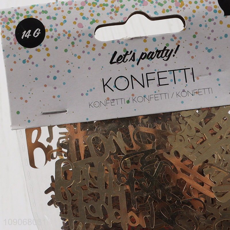New arrival golden party decoration party confetti set for sale