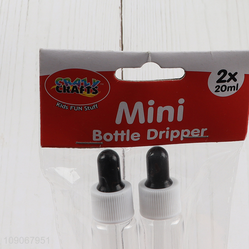 Hot products 2pcs clear 20ml portable essential oil glass empty bottle set