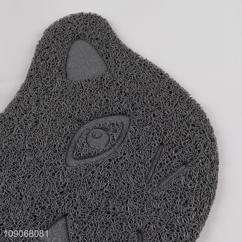 Top selling anti-slip cat shape floor cat litter mat for home