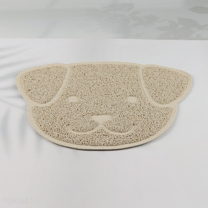 Top products puppy shape waterproof anti-slip pets feeding mat floor mat