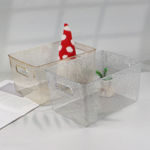 Hot Sale Gold Silver Plastic Storage Bins for Kitchen Pantry Office