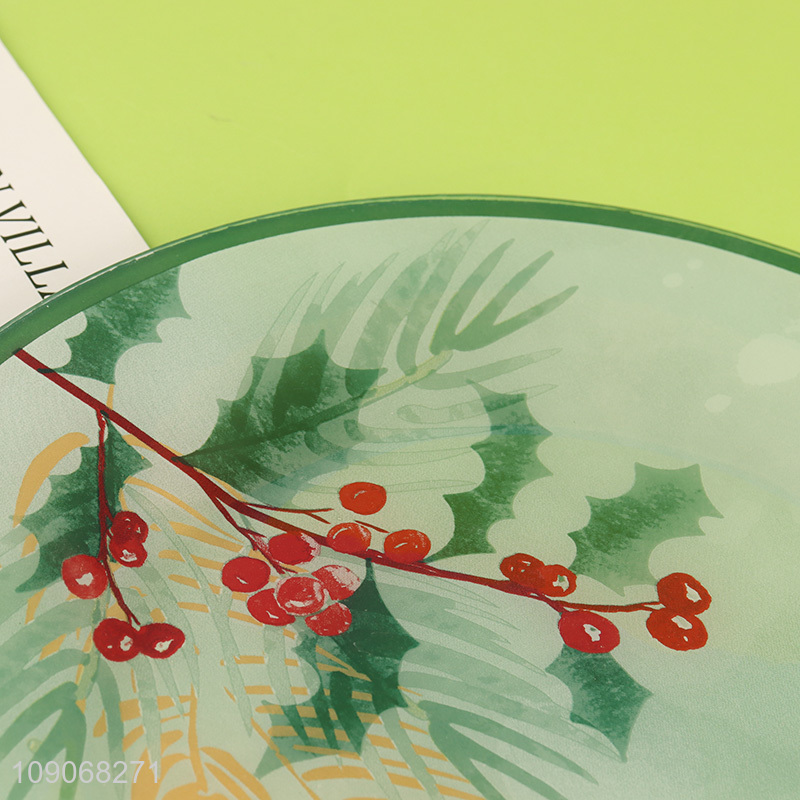 New product round decorative glass tableware plate